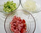 レンジで簡単！タルタルソース☆ハムトマト作り方1写真