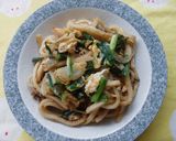 にら玉焼きうどん♫作り方4写真