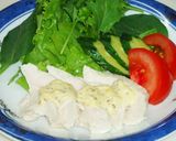 鶏胸肉のサラダとレタスのスープ作り方5写真
