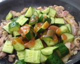 たたき胡瓜の鶏味噌炒め作り方4写真