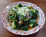 たたき胡瓜の鶏味噌炒め作り方6写真
