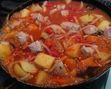 煮込み✨ポークトマトカレーライス作り方5写真