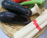 夏野菜で☆揚げ出し風ごちそうめん作り方1写真