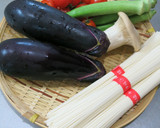 夏野菜で☆揚げ出し風ごちそうめん作り方1写真