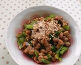 納豆の小松菜和え。カルシウムたっぷり。作り方2写真