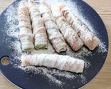 オクラの豚巻き焼き・ピリ辛ポン酢味。作り方3写真