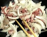 簡単！豚肉のトンカツソース玉子とじ作り方2写真