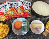 簡単【ベビースターdeチキン風味ピラフ】作り方1写真