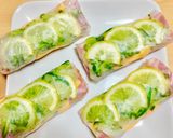 簡単☆朝食にもいける☆卵ベーコン生春巻き作り方7写真