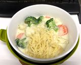 今日も簡単！チーズフォンデュパスタ！作り方5写真