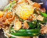 混ぜてレンジで3分！がっつり豚キムチ丼✩作り方7写真