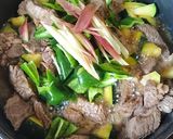 生だしで牛サイコロステーキと夏野菜の炒め作り方4写真