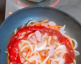 子どもと私のお昼ご飯♡ナポリタン作り方4写真