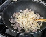 ゆでぼし大根の豚キムチ炒め作り方2写真