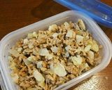 合挽き肉と玉葱炒めのオムライス作り方4写真