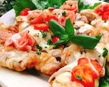 鶏ももカレー唐揚げの茄子トマトピザ作り方16写真