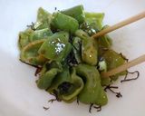ピーマンと塩昆布の辛子和え作り方3写真