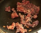 簡単★牛肉のめんつゆカレーバター炒め丼作り方2写真