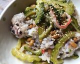 納豆とゴーヤのナムル風のまぜご飯作り方3写真