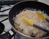 ランチに~鮭ときのこのクリームパスタ作り方8写真