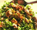 夏バテにも♪疲労回復!ニラ挽肉丼作り方1写真