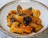胸肉とのなすのケチャップ煮♪バジル沢山♪作り方11写真