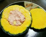 ダイナミックな一品！かぼちゃの宝蒸し作り方4写真