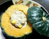 ダイナミックな一品！かぼちゃの宝蒸し作り方5写真