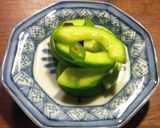 ズッキーニの浅漬け　（青唐辛子）作り方3写真