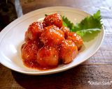 レンジで簡単!肉団子の甘酢あん作り方7写真