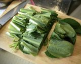 鍋でたった5分！小松菜と油揚げの煮物作り方1写真