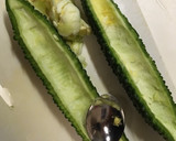 ピリ辛♪ゴーヤとトマトの中華風卵炒め作り方1写真