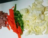 超簡単！野菜たっぷり焼きうどん作り方1写真