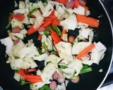 超簡単！野菜たっぷり焼きうどん作り方2写真