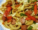 超簡単！野菜たっぷり焼きうどん作り方3写真