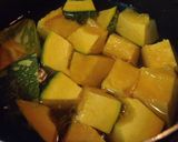 白だし醤油で煮る…薄味のカボチャの煮物作り方1写真