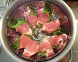 簡単さっぱり梅しその蒸し豚ヒレ作り方4写真