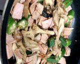 ポン酢で♪舞茸オクラハムのさっぱり炒め作り方4写真