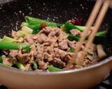 台湾ネギたっぷり牛肉炒め 「葱爆牛肉」作り方7写真