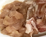 豚肉と鶏肉できゅうりとセロリの中華炒め作り方1写真