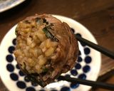 寝かせ玄米で☆肉巻きおにぎり作り方4写真