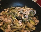 舞茸と茄子と豚肉のつけ汁作り方3写真