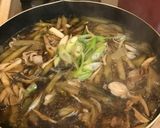 舞茸と茄子と豚肉のつけ汁作り方4写真