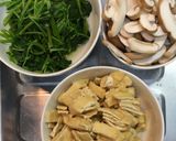 豆腐と白菜とほうれん草の甘酒汁作り方1写真