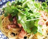 夫が作るパクチースパゲティ作り方7写真