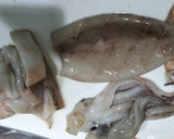炊飯器でれんこんといかの煮物作り方1写真