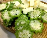 オクラ&チーズのおつまみ天作り方1写真