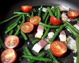 トマトとインゲンのジェノベーゼパスタ作り方4写真