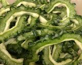 お野菜と！ゴーヤと豚肉のサッパリ梅肉炒め作り方1写真
