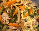 お野菜と！ゴーヤと豚肉のサッパリ梅肉炒め作り方12写真